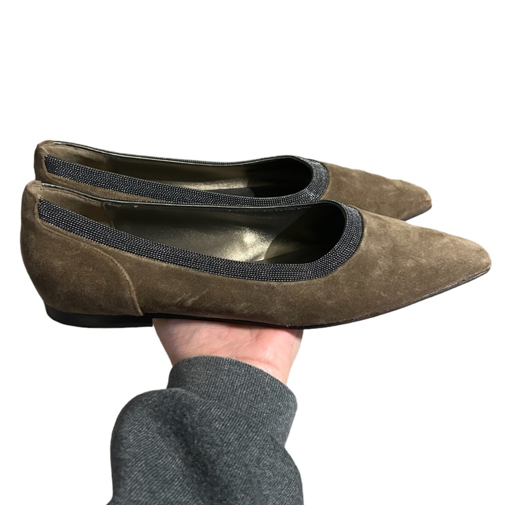 Brunello Cucinelli Monili Suede
Ballet Flats